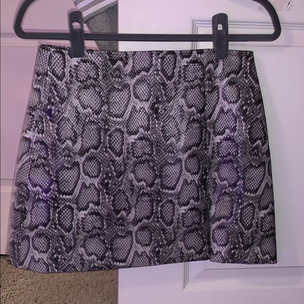Leather Snake Skin Skirt